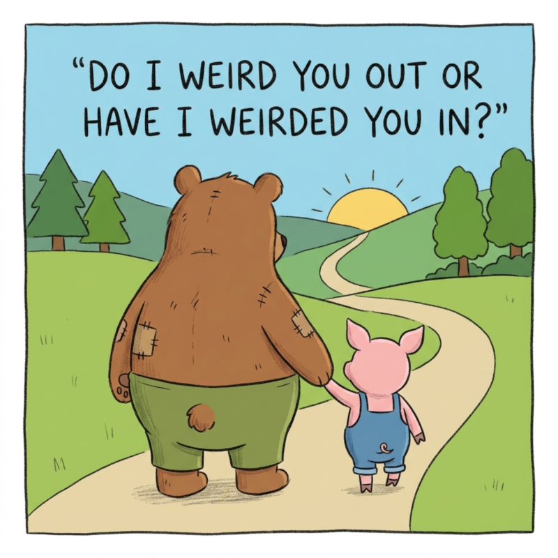 Do I weird you out?